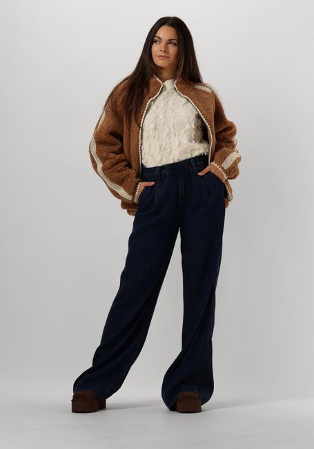 Cognac UGG Jack NIKIA CHROCHET FLUFF JACKET - large