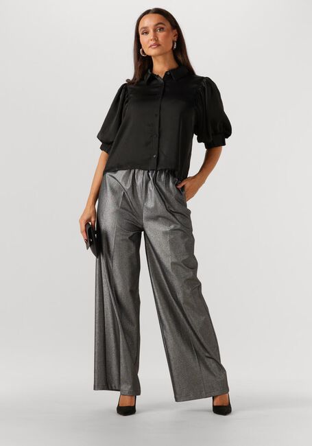 Zwarte NEO NOIR Top ETTA HEAVY SATEEN SHIRT - large