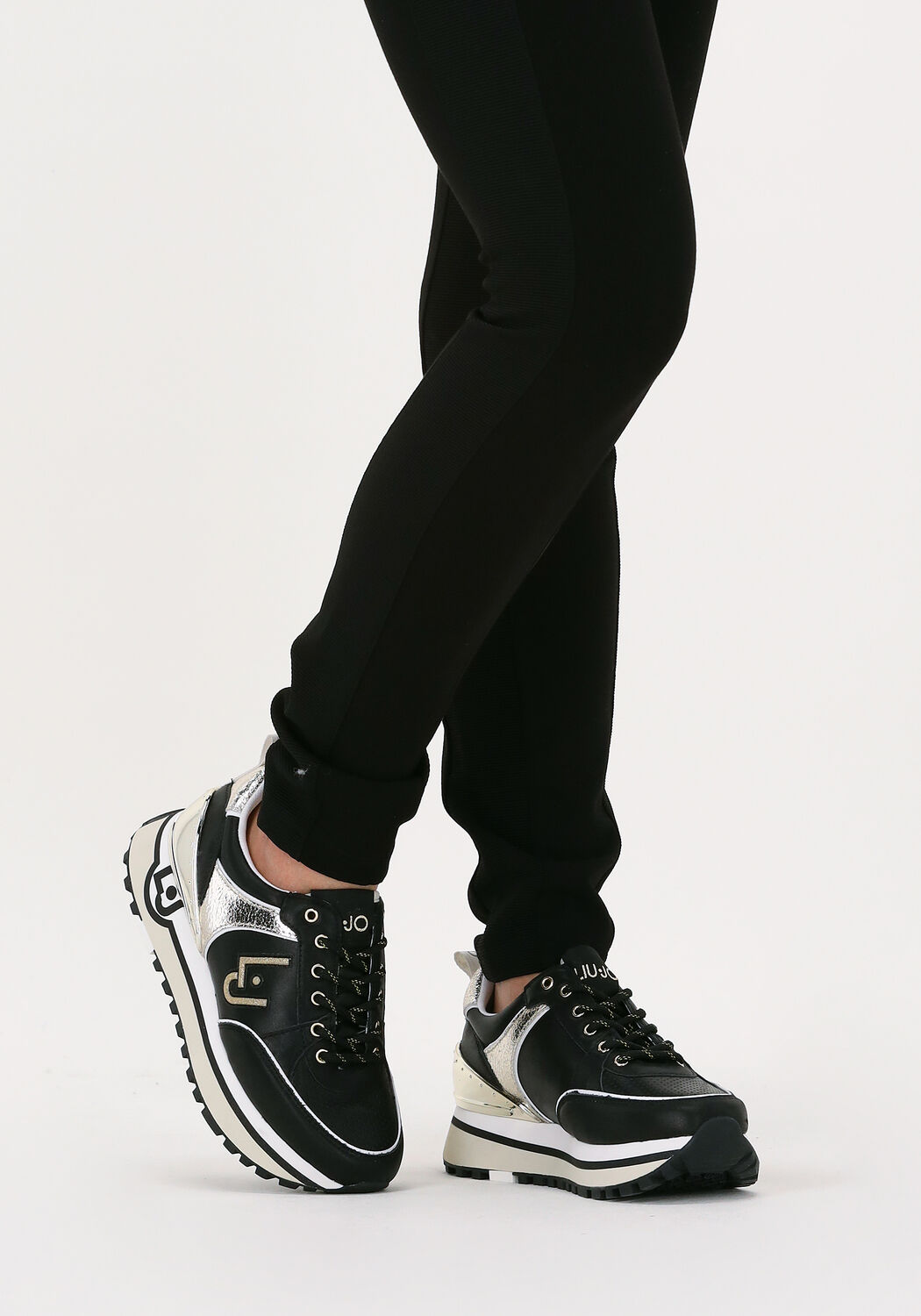Zwarte LIU JO Lage sneakers MAXI WONDER 20 | Omoda