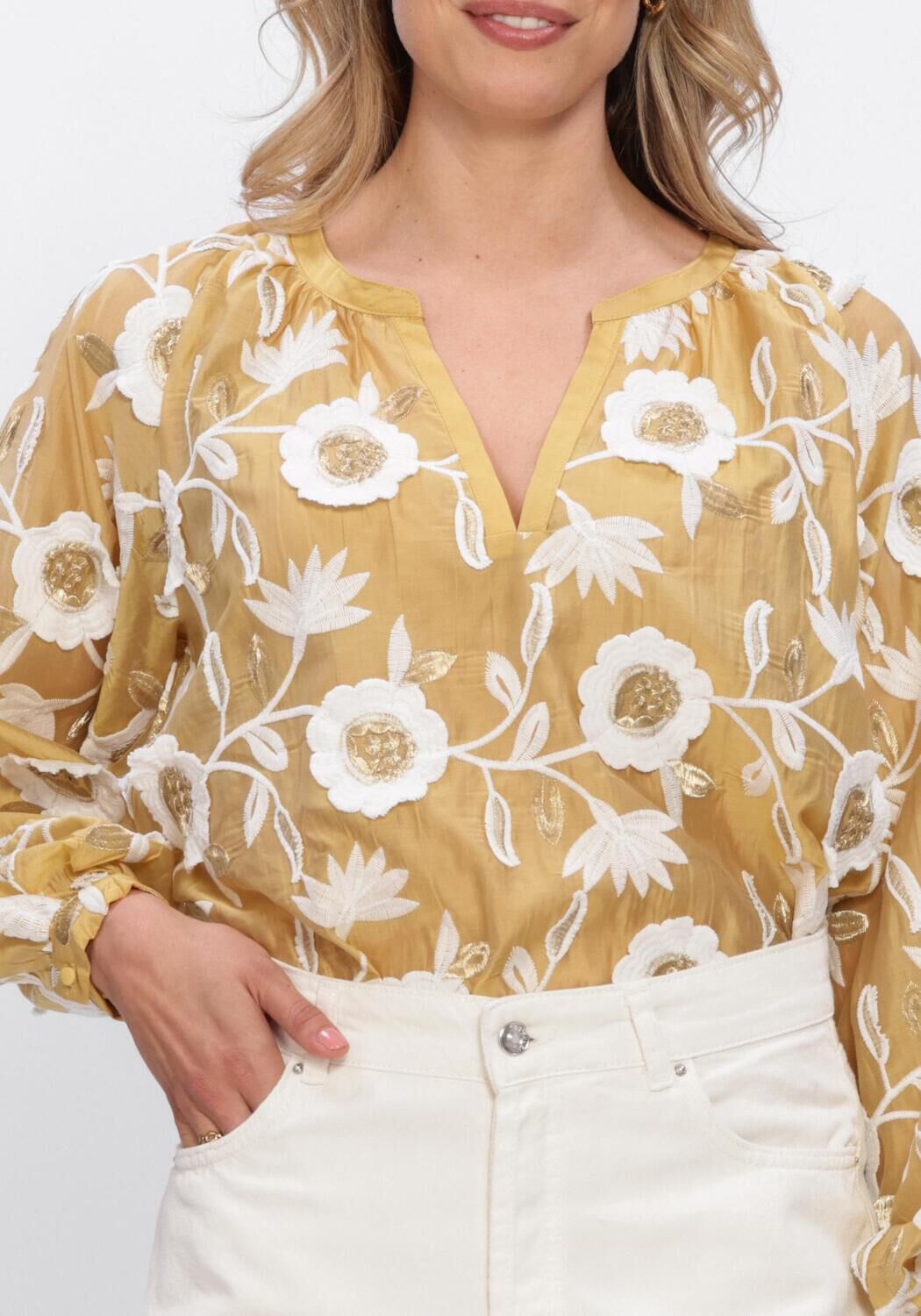 AAIKO ALANZA 3D TEN 518 Blouses en or - large