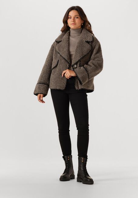 OBJECT Pull OBJTHESS L/S ROLLNECK KNIT PULLOVER en taupe - large