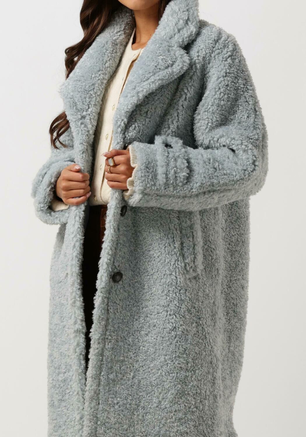 Manteau teddy sale bleu