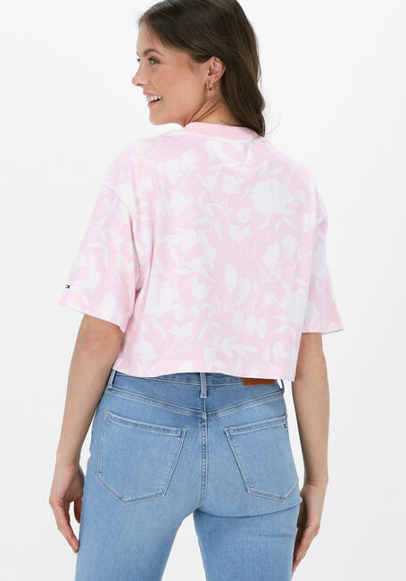 Roze TOMMY JEANS T-shirt TJW AOP COLLEGIATE T - large