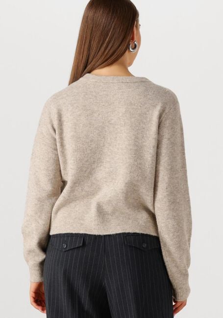 Beige SUMMUM Vest CARDIGAN WOOL ELASTANE BLEND KNIT - large