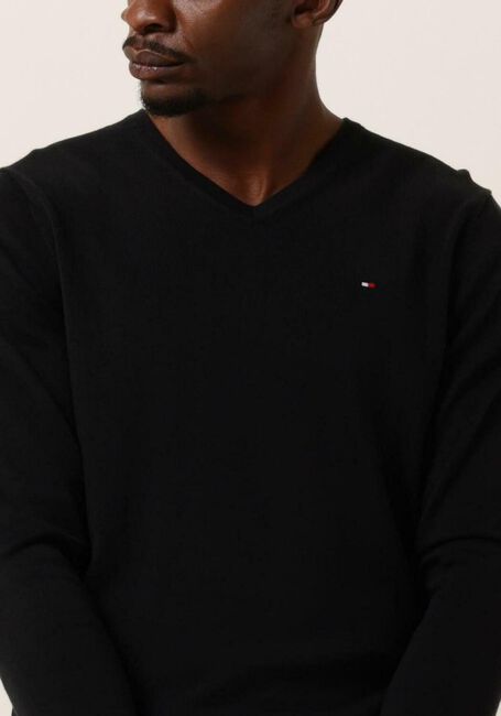 Zwarte TOMMY HILFIGER Trui CORE COTTON-SILK VNECK - large