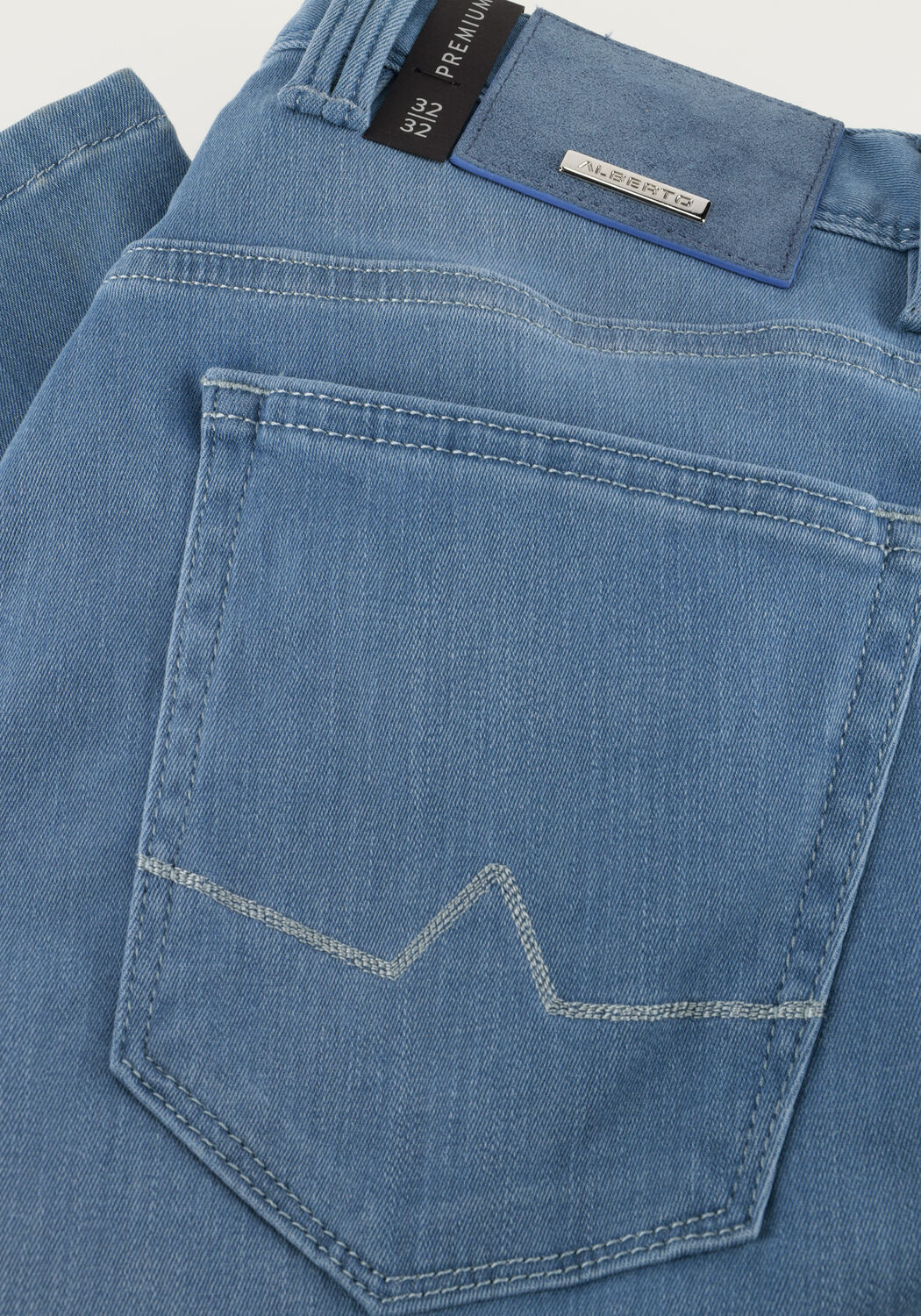 Lichtblauwe ALBERTO Slim fit jeans PIPE - large