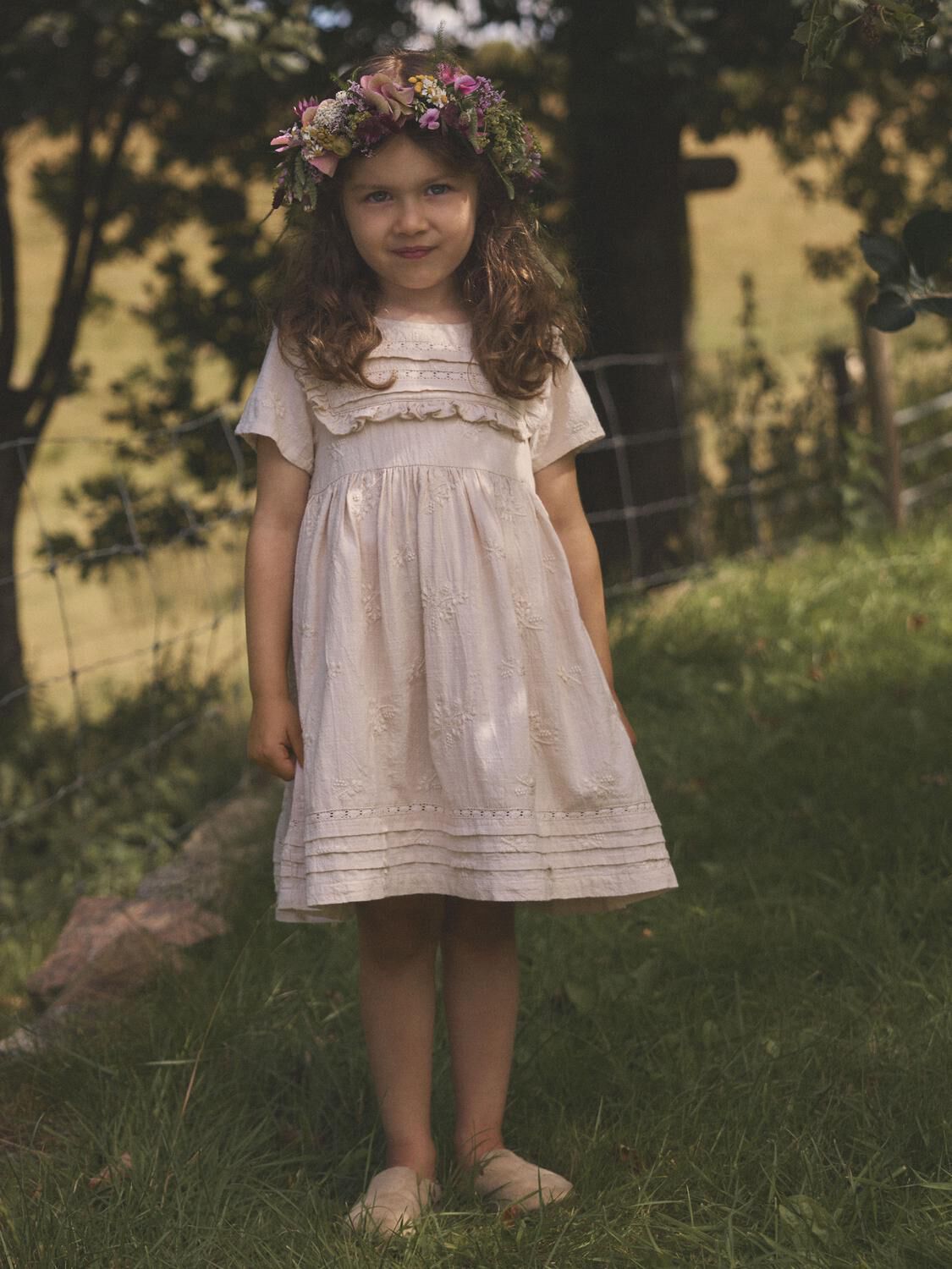 LIL' ATELIER Mini robe NMFFERONIA SS LOOSE DRESS LIL en beige - large