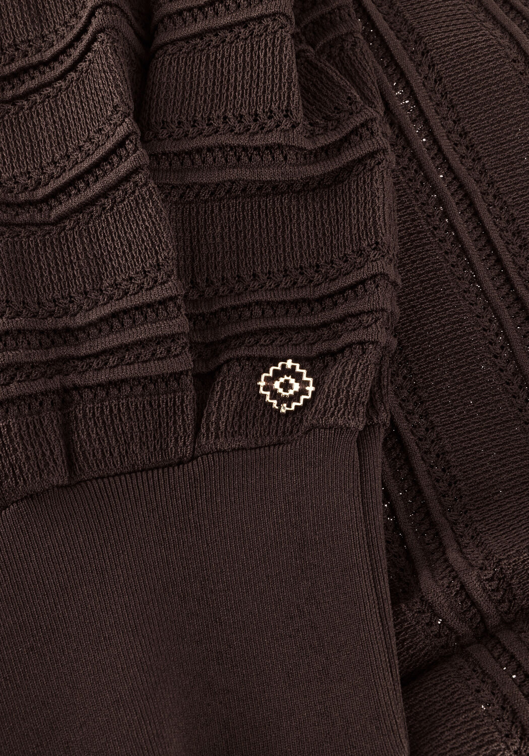 STUDIO ANNELOES Haut Leona knitted top en marron - large