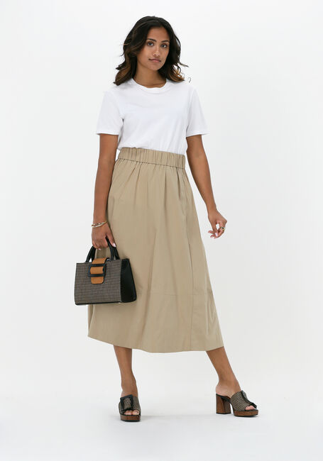 Taupe NEO NOIR Midirok YARA POPLIN SKIRT - large