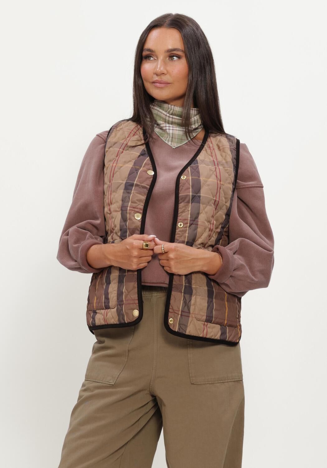 BARBOUR Veste sans manches REIMAGINED ICONS REVERSIBLE TARTAN QUILTED LINER en multicolore - large