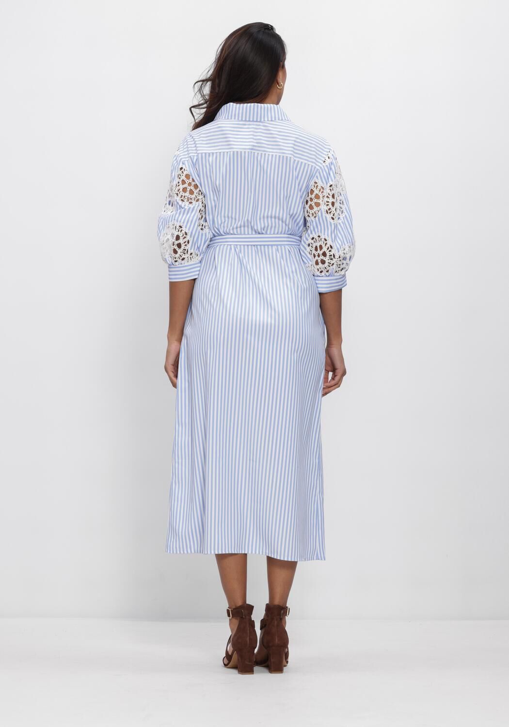 Blauwe ANA ALCAZAR Midi jurk 041782-3801 - large