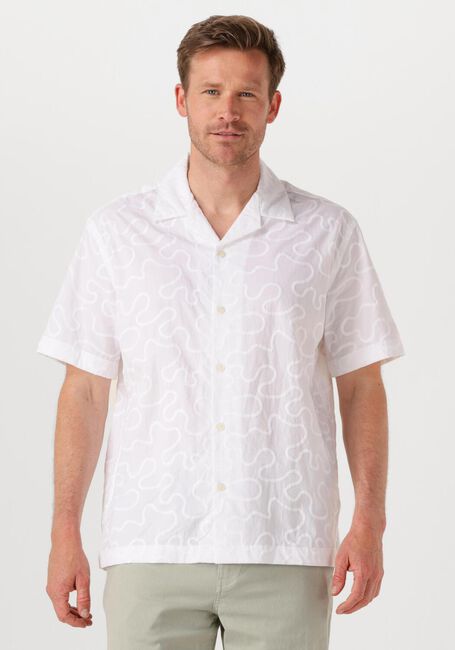 Witte SELECTED HOMME Casual overhemd SLHRELAXELI EMB SS SHIRT - large