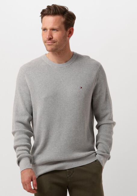 TOMMY HILFIGER Pull REFINED STRUCTURE CR en gris - large