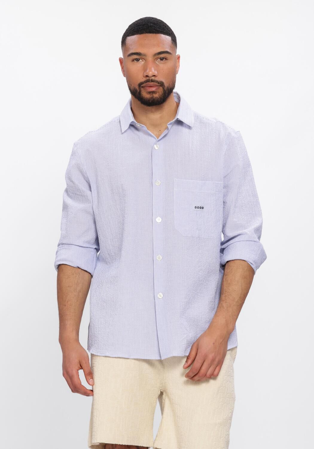 THE GOODPEOPLE Chemise d&eacute;contract&eacute; SOY Bleu clair - large