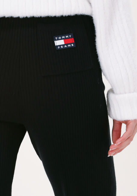 Zwarte TOMMY JEANS Flared broek TJW A-LINE RIB BADGE PANT - large