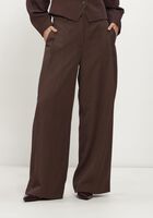 Bruine MSCH COPENHAGEN Wijde broek MSCHLAURETTA HW PANTS