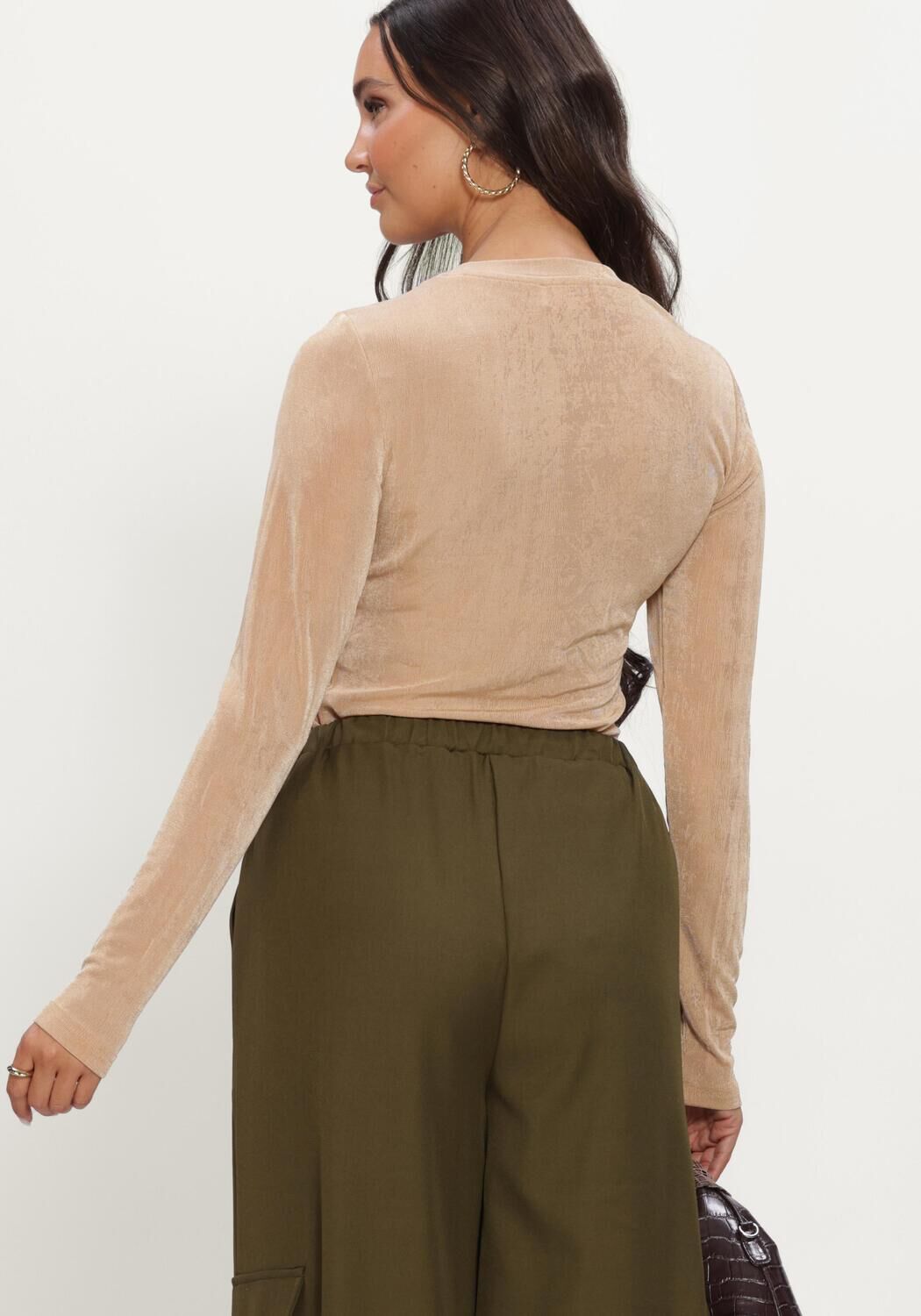 Beige STUDIO AMAYA Top LYNN T-SHIRT - large