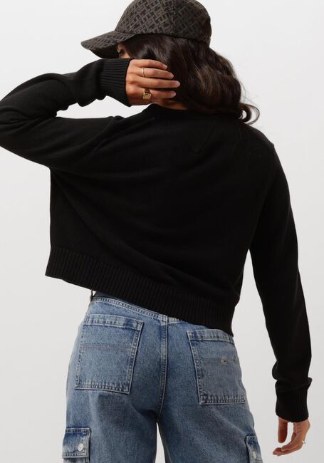 TOMMY JEANS Pull TJW ESSENTIAL BADGE CARDIGAN en noir - large