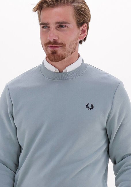 FRED PERRY Pull CREW NECK SWEATSHIRT Bleu clair - large