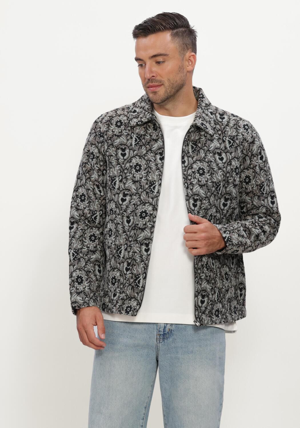 JC RAGS Surchemise OVERSHIRT BENJI JACQUARD Gris fonc&eacute; - large