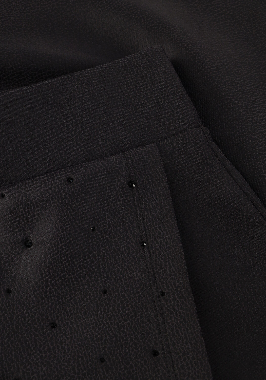 JANSEN AMSTERDAM Mini-jupe CARA ROK CS 769 SHORT OVERLAP RHINESTONES en noir - large