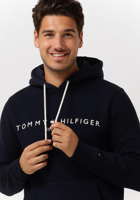 TOMMY HILFIGER Chandail TOMMY LOGO HOODY Bleu foncé - large
