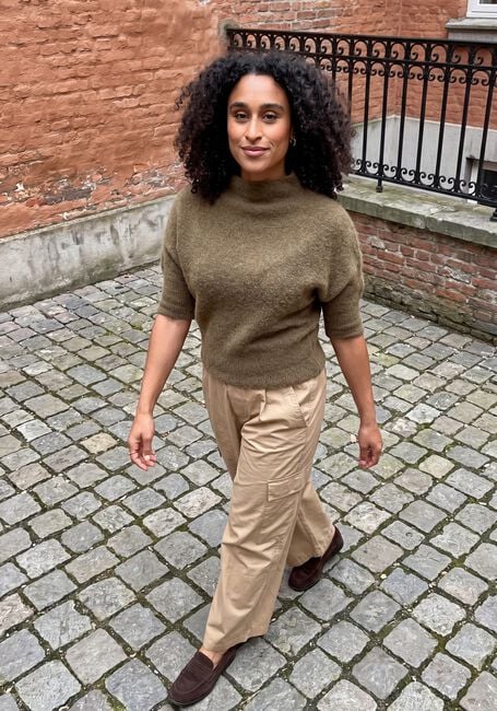Khaki BY-BAR Trui KYOTO PULLOVER - large