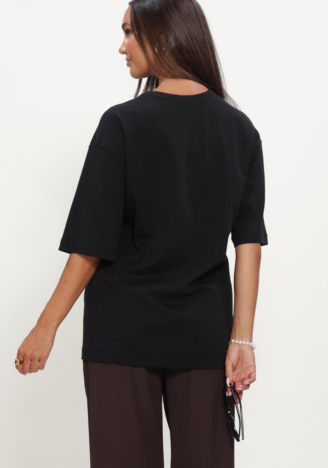 Zwarte CO'COUTURE Top MEDAXCC ASYM TEE - large