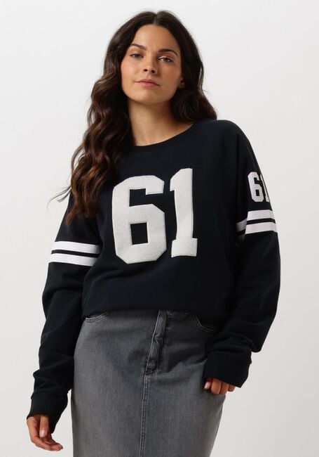 PENN & INK Pull 505 SWEATER PRINT Bleu foncé - large