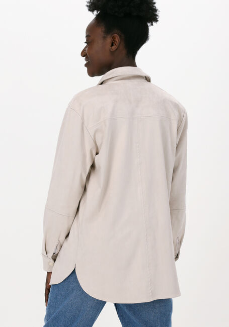 SIMPLE WOVEN SHACKET Blouses Sable - large