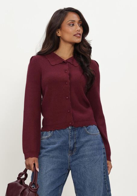 Bordeaux OBJECT Trui OBJPARYA THESS L/S RE KNIT CARDIGAN - large