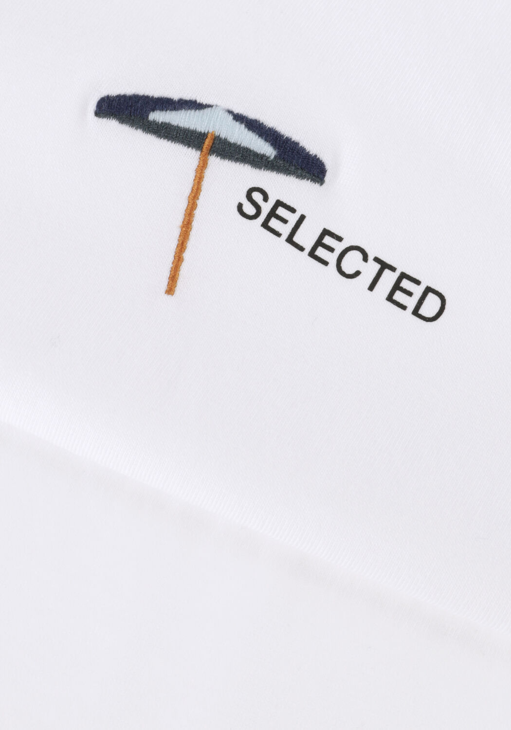 SELECTED MEN T-shirt SLHASPEN EMB SS O-NECK TEE en blanc - large