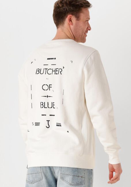 BUTCHER OF BLUE Pull ARMY STENCIL CREW en blanc - large