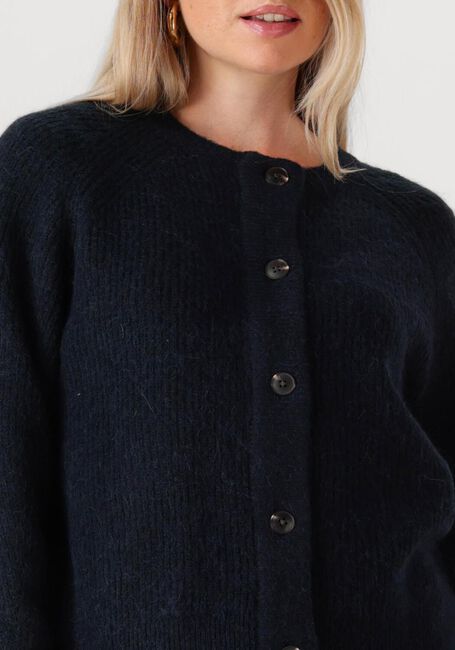 Donkerblauwe SELECTED FEMME Vest SLFLULU LS KNIT SHORT CARDIGAN - large