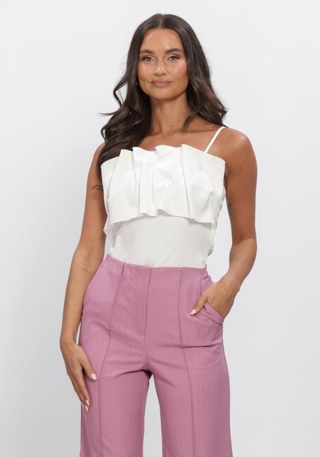 SELECTED WOMEN Haut SLFVINELLE PLEATED BANDEAU TOP en blanc - large