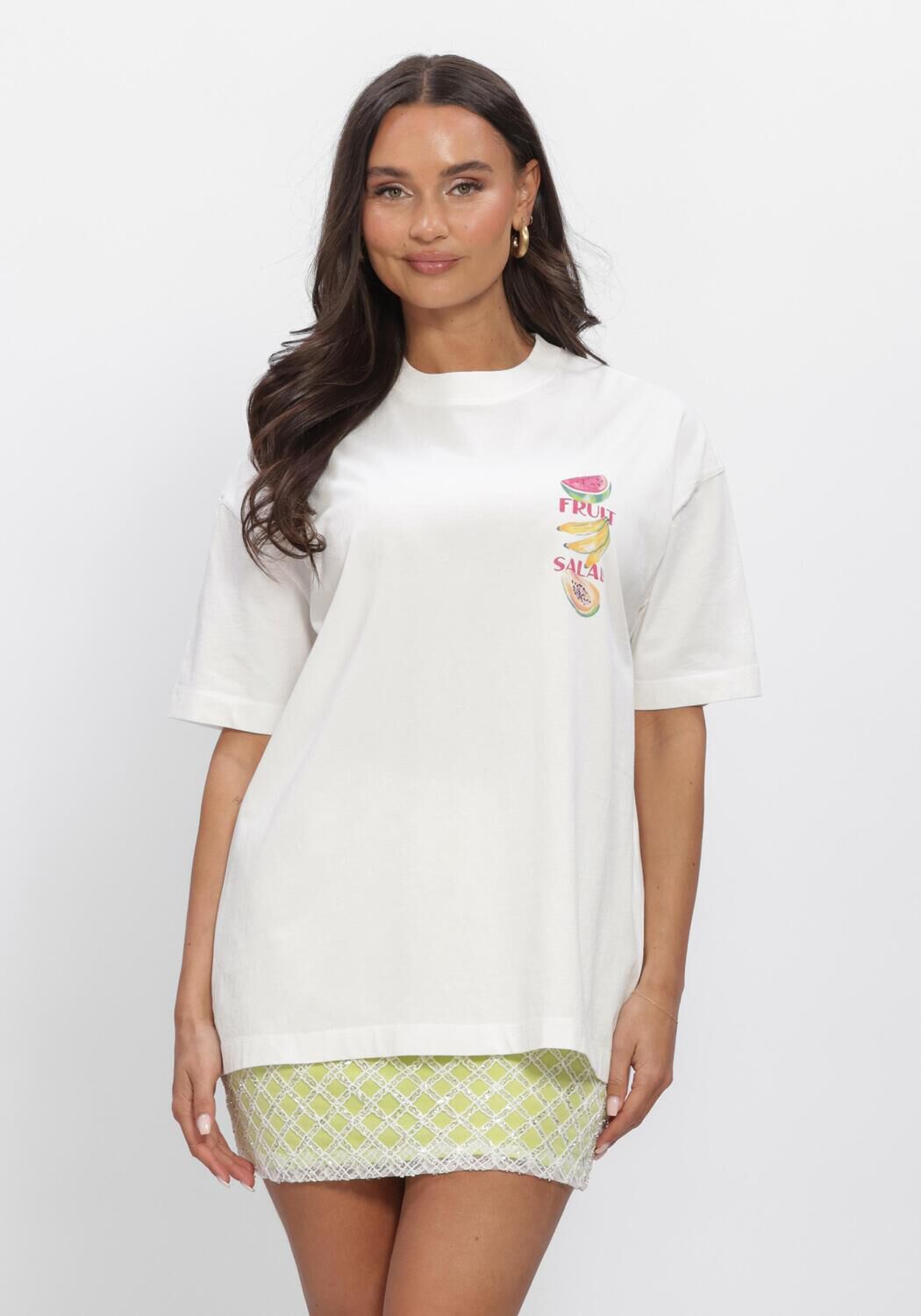 CATWALK JUNKIE Haut OVERSIZED GRAPHIC TSHIRT en blanc - large