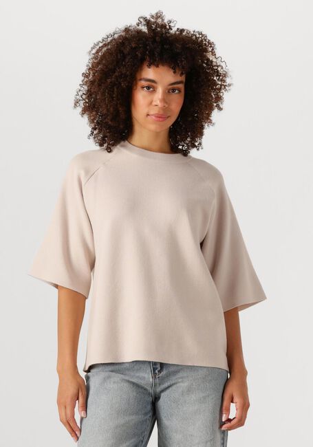 Beige OBJECT Trui OBJREYNARD 2/4 KNIT PULLOVER - large