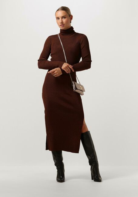 GESTUZ Robe midi SILVIGZ LS LONG DRESS en bronze - large