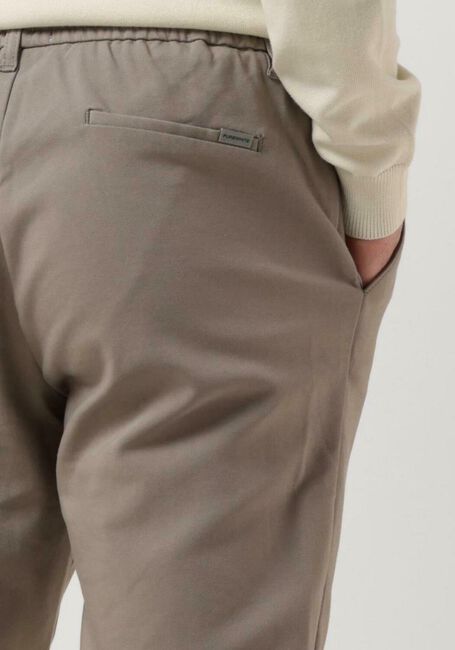 PUREWHITE Pantalon PANTS WITH SINGLE WELT BACK POCKETS AND ELASTIC WAISTBAND en taupe - large