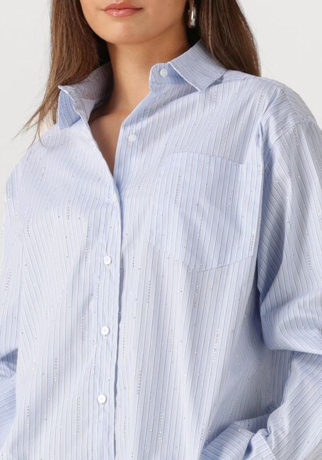 NEO NOIR DALMA PATTERN STONE SHIRT Blouses Bleu clair - large