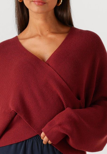 MSCH COPENHAGEN Pull MSCHZINELLE RACHELLE WRAP PULLOVER en rouge - large