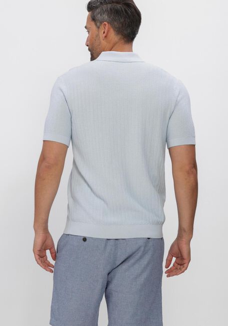 SELECTED MEN SLHCRAN SS KNIT STRUCTURE ZIP  POLO NOOS Polos & T-Shirts en bleu - large