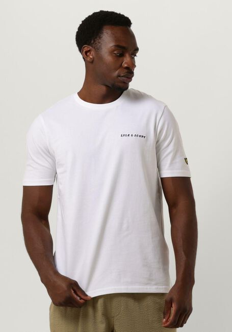 LYLE & SCOTT T-shirt EMBROIDERED T-SHIRT en blanc - large