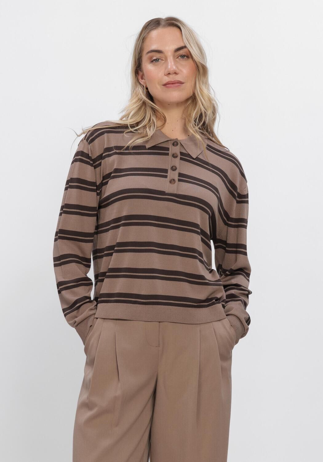 Zand MSCH COPENHAGEN  MSCHDOROTHEA FAUSTINA SHIRT AOP - large