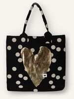 Zwarte 10DAYS Shopper CANVAS SHOPPER DOT Zwarte 10DAYS Shopper CANVAS SHOPPER DOT - medium