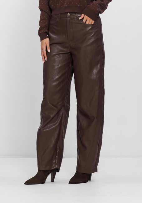 AAIKO Pantalon large QUIN PU 689 en marron - large
