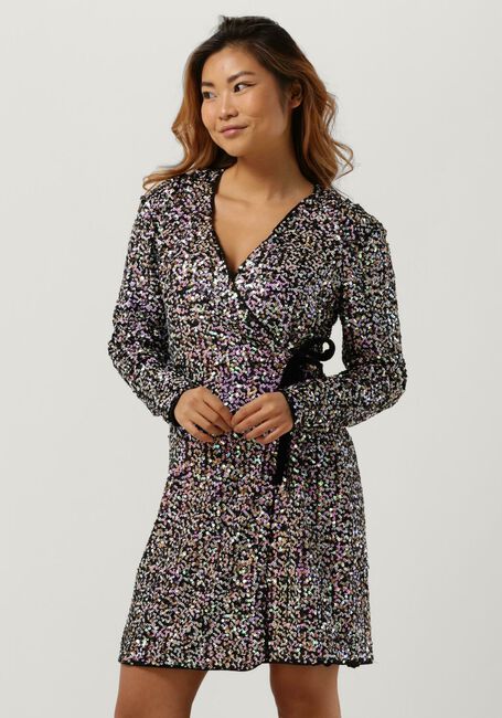 Y.A.S. Mini robe YASMULTISEQ LS WRAP DRESS en violet - large