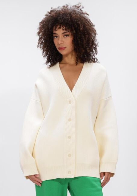 Ecru ALIX THE LABEL Vest LADIES KNITTED HEAVY CARDIGAN - large