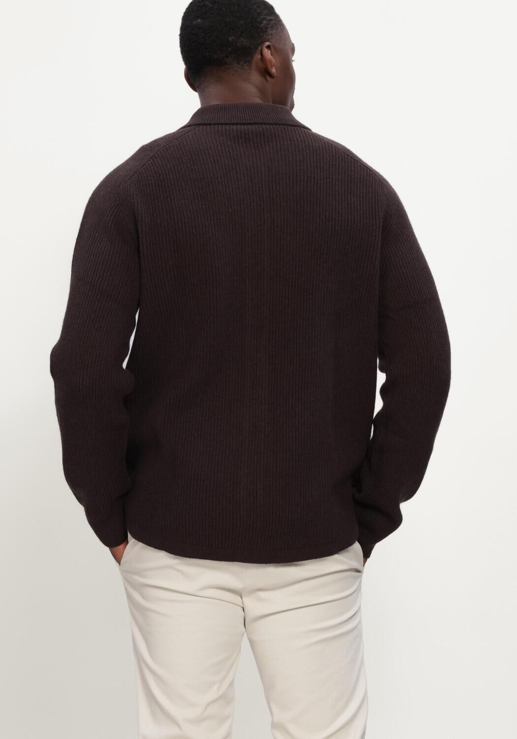 PROFUOMO Chemise d&eacute;contract&eacute; OVERSHIRT FULL BUTTON en marron - large