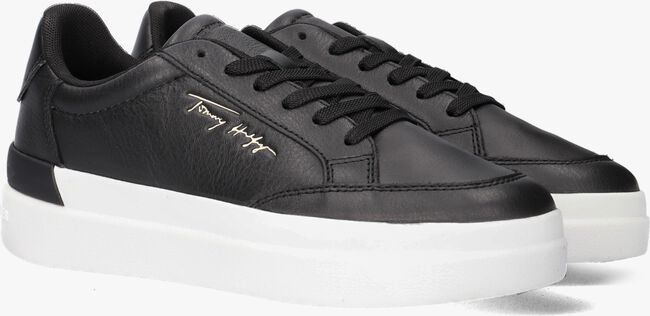 Zwarte TOMMY HILFIGER Lage sneakers TH SIGNATURE LEATHER - large